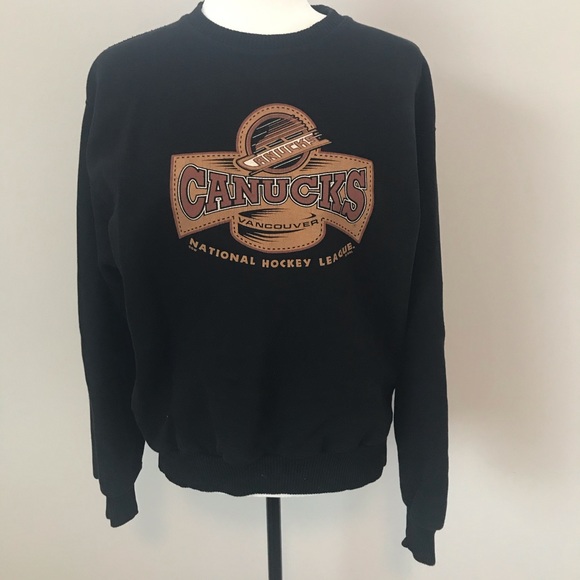 waves Other - Vintage style old school Canucks black sweatshirt